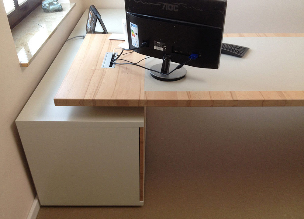 Schreibtisch Buche Massiv Lowboard Tischlinoleum